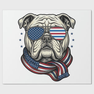 Papel De Regalo Camiseta de diseño de grabado vintage de bulldog p