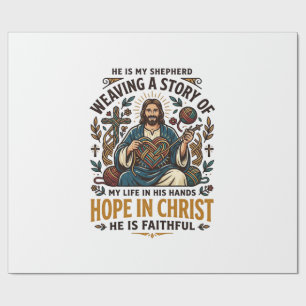 Papel De Regalo Camiseta de ganchillo de punto Jesús Fe inspirador