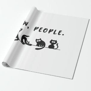 Papel De Regalo Camiseta de gato negro mujeres graciosas nuevas pe