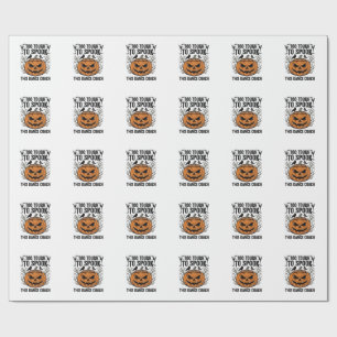 Papel De Regalo Camiseta de grabado de calabaza de Halloween para 