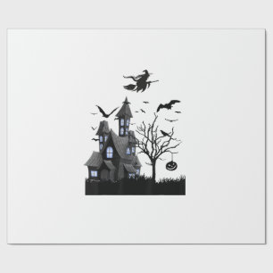Papel De Regalo Camiseta de Halloween de Casa Embrujada Murciélago