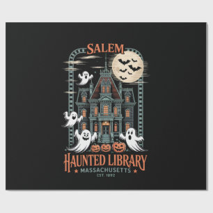 Papel De Regalo Camiseta de Halloween de gusano de biblioteca embr