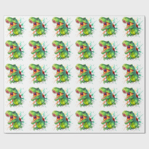 Papel De Regalo Camiseta de niño con diseño de T-Rex dinosaurio 3D