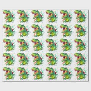 Papel De Regalo Camiseta de niño con diseño de T-Rex dinosaurio 3D