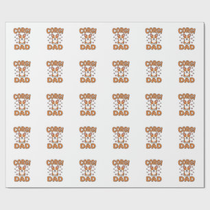 Papel De Regalo Camiseta de Papá Corgi Grabado Vintage Amante de l