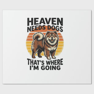 Papel De Regalo Camiseta de perro Chow Chow Heaven Tributo Grabado