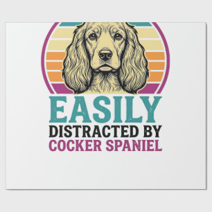 Papel De Regalo Camiseta de perro vintage de Cocker Spaniel fácilm