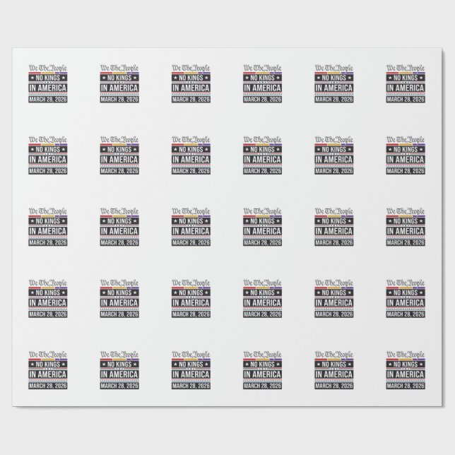 Papel De Regalo Camiseta de protesta patriótica Sin reyes en Améri (Superficie plana)
