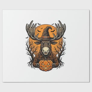 Papel De Regalo Camiseta de sombrero de bruja de calabaza de alce 