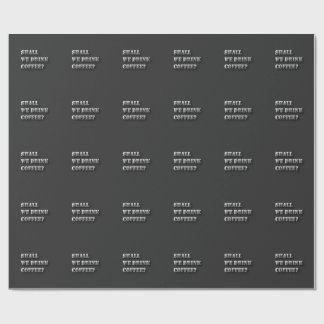 Papel De Regalo Camiseta de texto sombreado divertido ¿Tomamos caf
