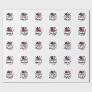 Papel De Regalo Camiseta de trébol patriótico Vintage América 1776