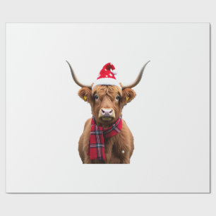 Papel De Regalo Camiseta de vaquero de las Tierras Altas de Navida