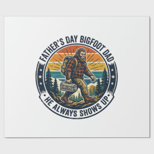 Papel De Regalo Camiseta Día del Padre Bigfoot Papá Camisa Diverti
