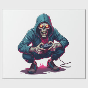 Papel De Regalo Camiseta divertida de Halloween para jugadores de