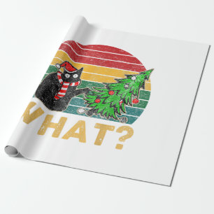 Papel De Regalo Camiseta divertida de Navidad con suéter feo Gato 