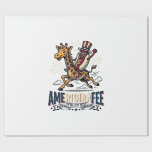 Papel De Regalo Camiseta divertida de perro caliente patriótico Am
