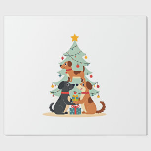 Papel De Regalo Camiseta divertida de perro de Navidad para hombre