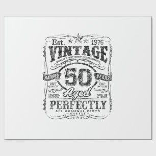 Papel De Regalo Camiseta edición limitada Vintage 1976 50 años de