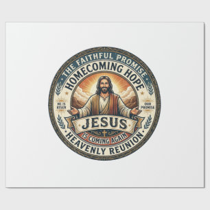 Papel De Regalo Camiseta Esposa Militar de Jesús Esperando Esposa