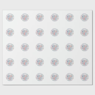 Papel De Regalo Camiseta Floral de Diseño de Círculo de Enfermera