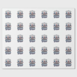 Papel De Regalo Camiseta Gnomo Patriótico Relajándome Con Mis Gnom