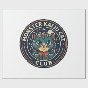 Papel De Regalo Camiseta gráfica de arte de gato monstruo Kaiju - 