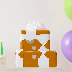 Papel De Regalo Camiseta Minimalista Amarillo Mostaza