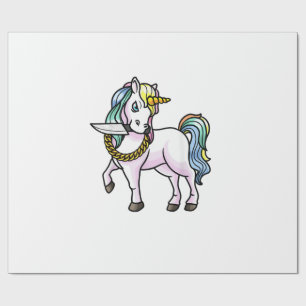 Papel De Regalo Camiseta para chicas y mujeres de unicornio con cu