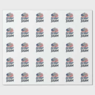 Papel De Regalo Camiseta Patriótica De Fe Más Fuerte Que La Tormen