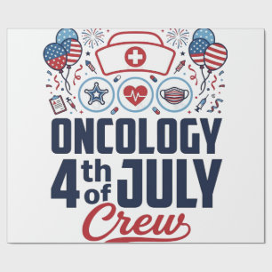 Papel De Regalo Camiseta Patriótica Médica de Tripulación de Oncol