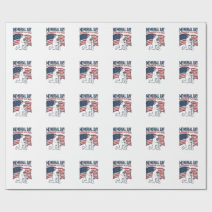 Papel De Regalo Camiseta Patriótica Soldado Héroes Caídos Día de l