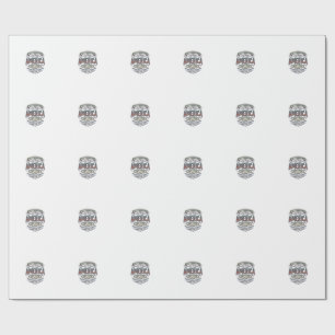 Papel De Regalo Camiseta Patriótica Vintage Aniversario 250 de Amé