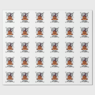 Papel De Regalo Camiseta rara de Halloween con fantasmas de calaba