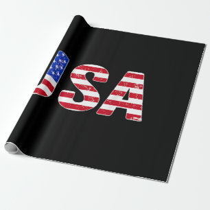 Papel De Regalo Camiseta USA Bandera Americana Patriótica Hombres