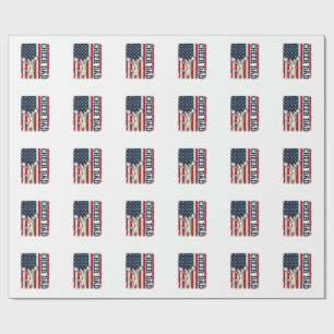 Papel De Regalo Camiseta Vector Patriótica de la Bandera Americana