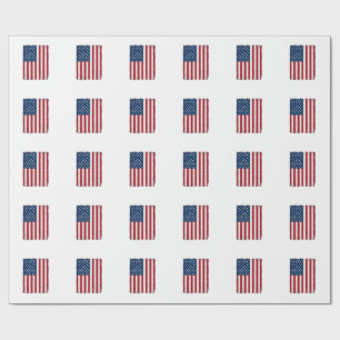 Papel De Regalo Camiseta vectorial de la bandera americana desgast