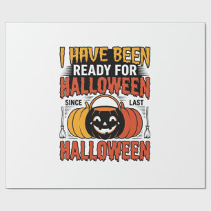 Papel De Regalo Camiseta Vintage Cubo de Caramelo de Halloween