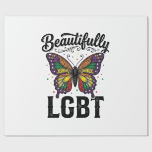 Papel De Regalo Camiseta Vintage Orgullo Mariposa LGBT Hermosa_1