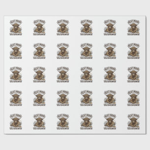 Papel De Regalo Camiseta Vintage Perezosa Vaca Highland Eficiente