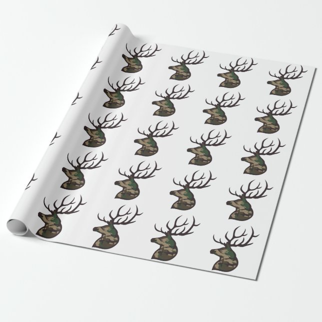 Papel De Regalo Camo Buck (Desenrollado)