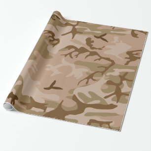 Papel De Regalo Camo Desierto - Camuflaje Marrón