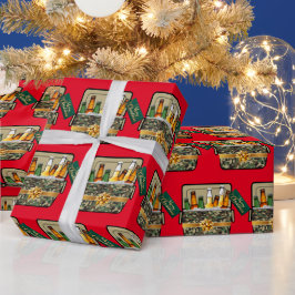 Papel De Regalo Camo Ice Chest con Cerveza Feliz Navidad