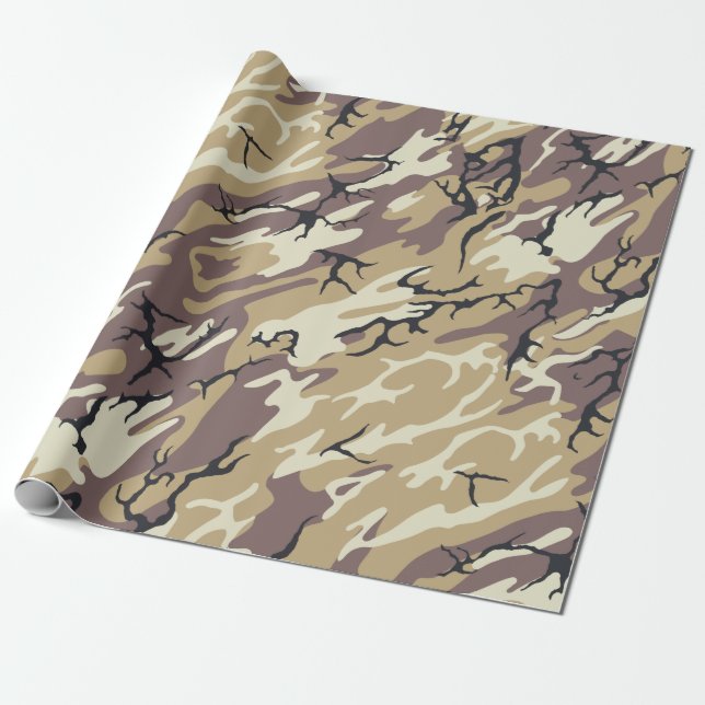 Papel De Regalo Camo marrón (Desenrollado)