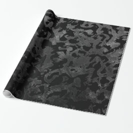 Papel De Regalo Camo moderno - Negro y gris oscuro - camuflaje