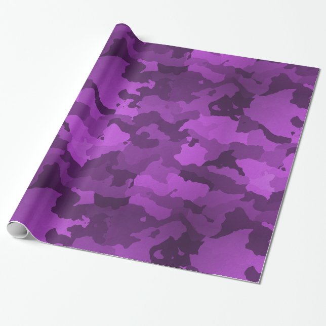 Papel De Regalo Camo púrpura (Desenrollado)