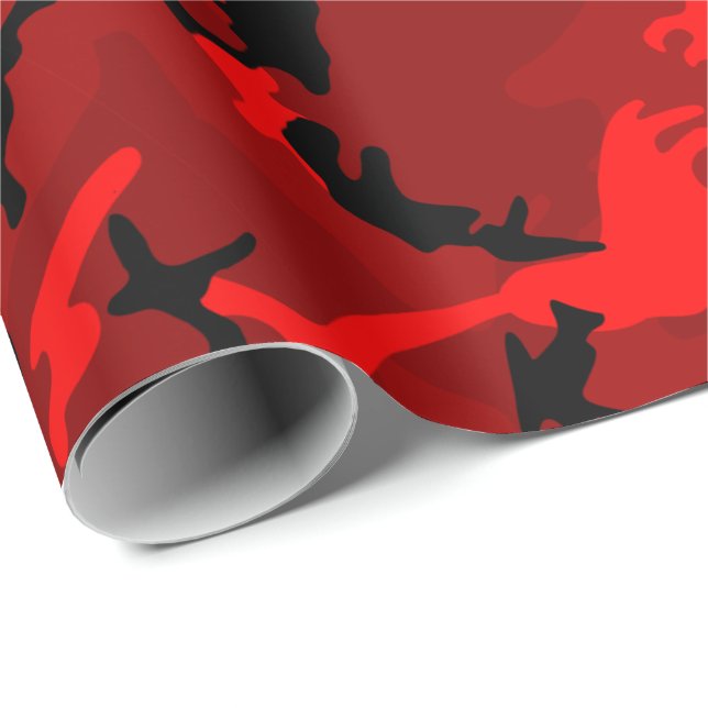 Papel De Regalo Camo Rojo Guay (Esquina del rollo)