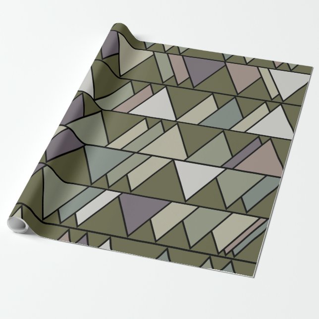 Papel De Regalo Camo Triangles (Desenrollado)