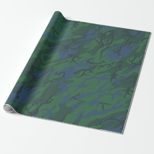 Papel De Regalo Camo verde crepuscular