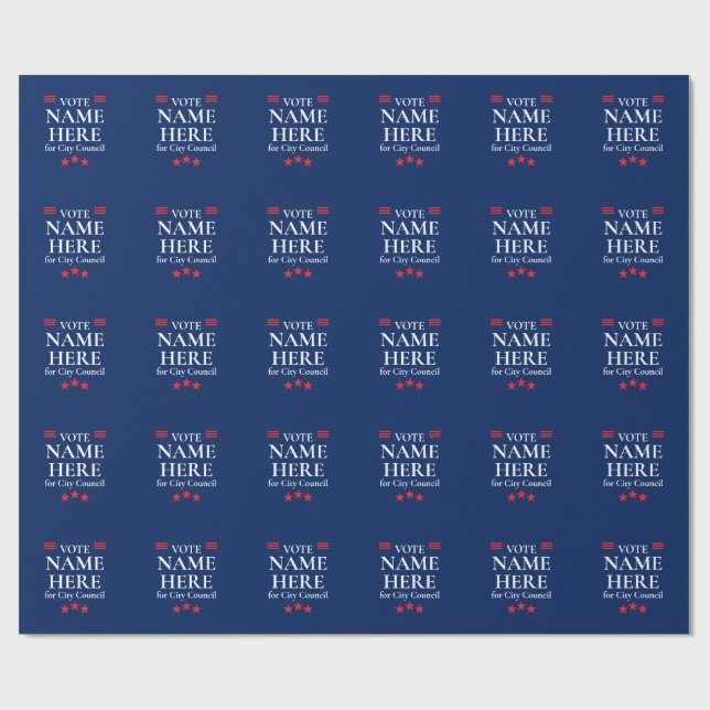 Papel De Regalo Campaña Electoral Personalizada (Superficie plana)