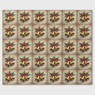 Papel De Regalo Campanas de Navidad en partitura